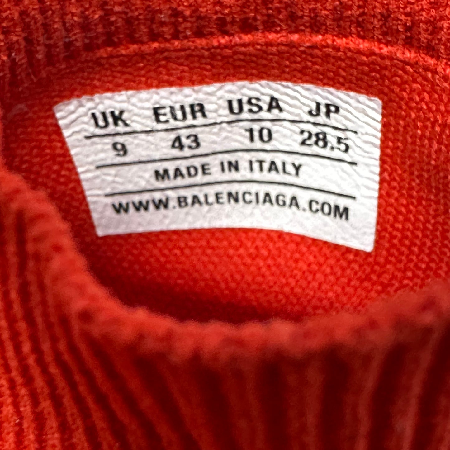 Balenciaga Sock Runner Red Black Sneaker Sz 10 (43)