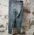 Amiri MX2 Multicolor Flannel Blue Denim Jeans Sz 38