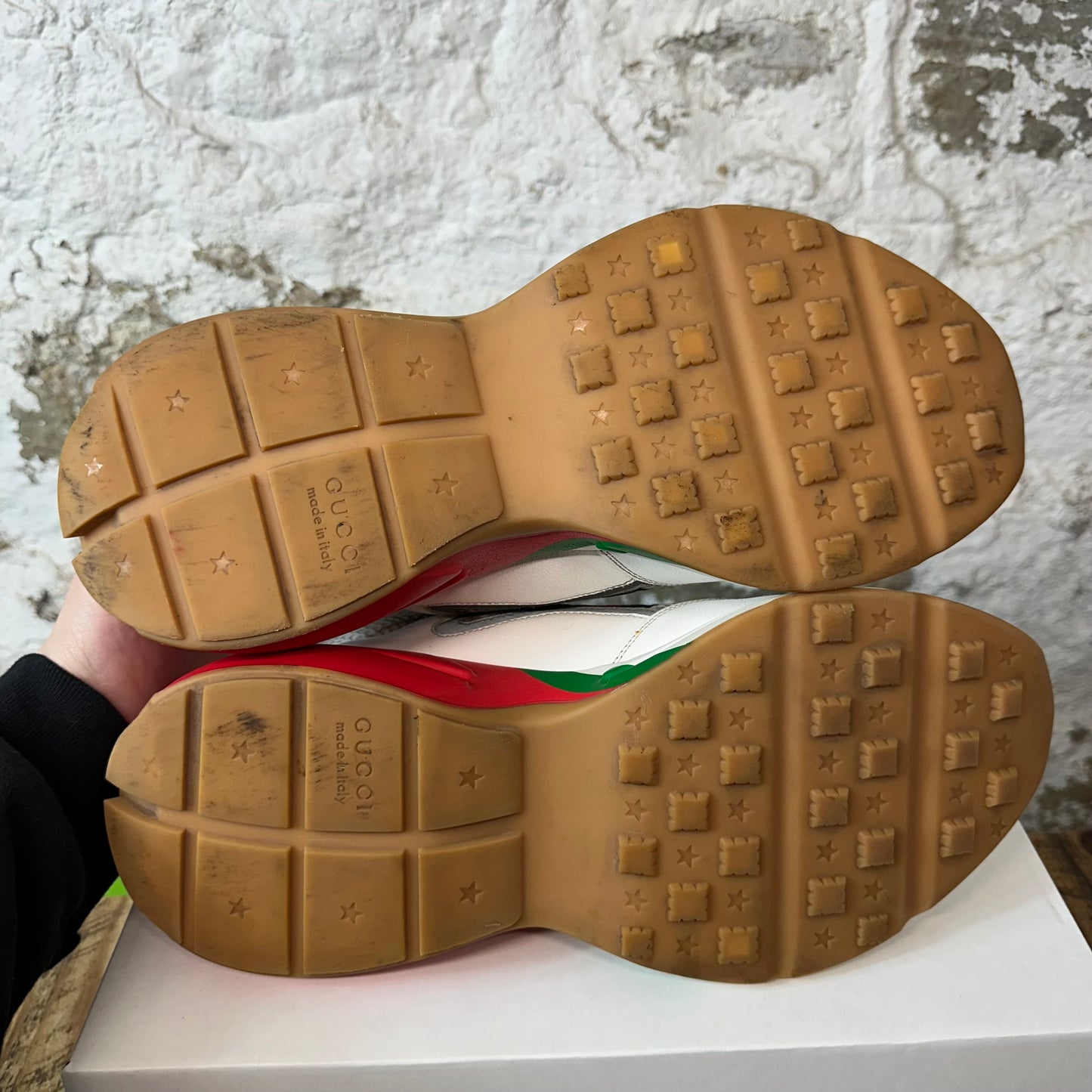 Gucci Rython White Red Sneaker Sz 12 No Box