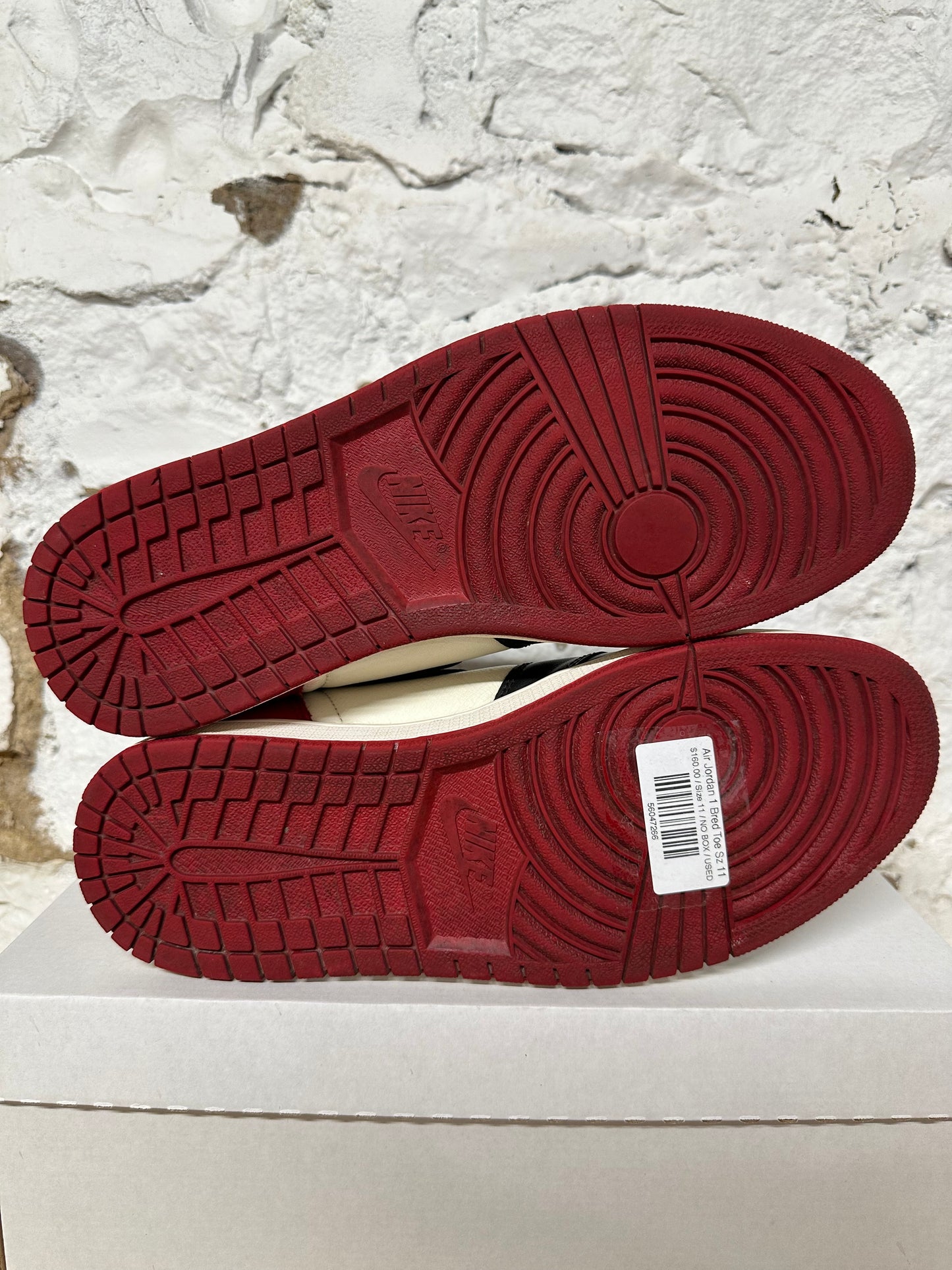 Air Jordan 1 High Bred Toe Sz 11