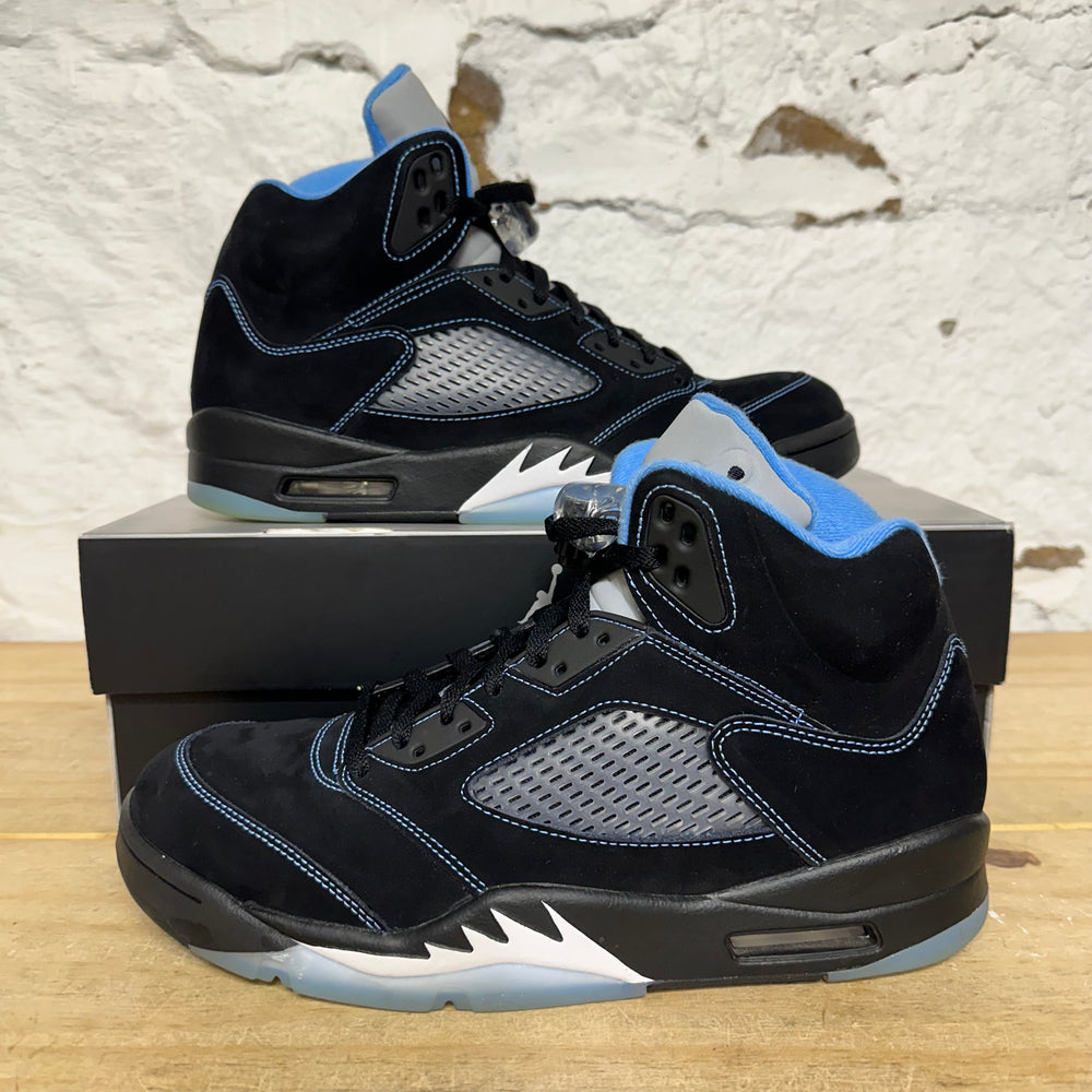 Air Jordan 5 Black University Blue Sz 10