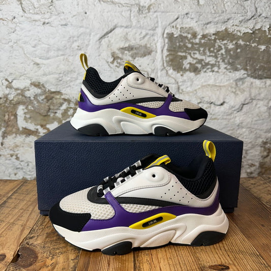 Dior B22 White Black Purple Sneaker Sz 6 (38)