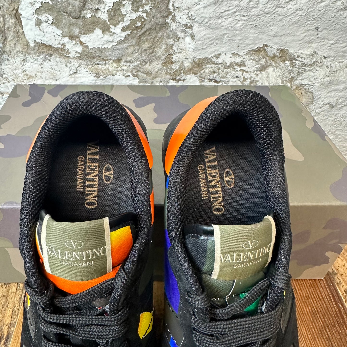 Valentino Multicolor Camo Black Runner Sneaker Sz 6.5 (39)