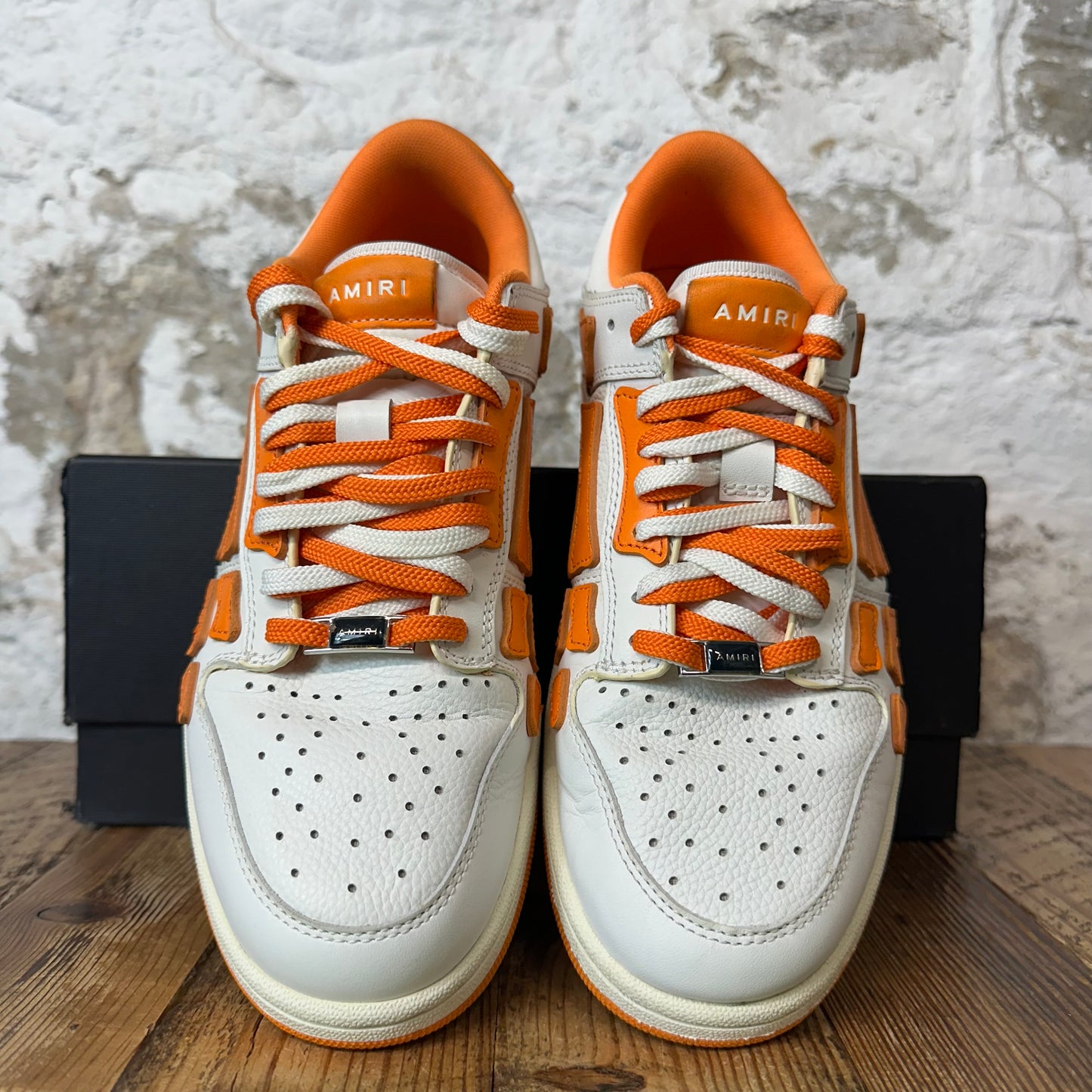 Amiri Orange Skeleton White Cream Sneaker Sz 10 (43)