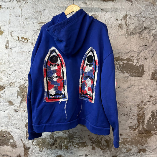 Who Decides War Stained Glass Glory Hoodie Blue Sz XL
