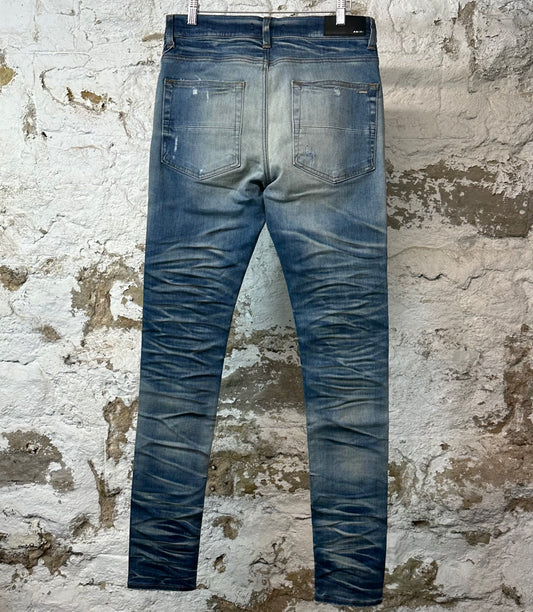 Amiri Honeycomb Indigo Stack Denim Jeans