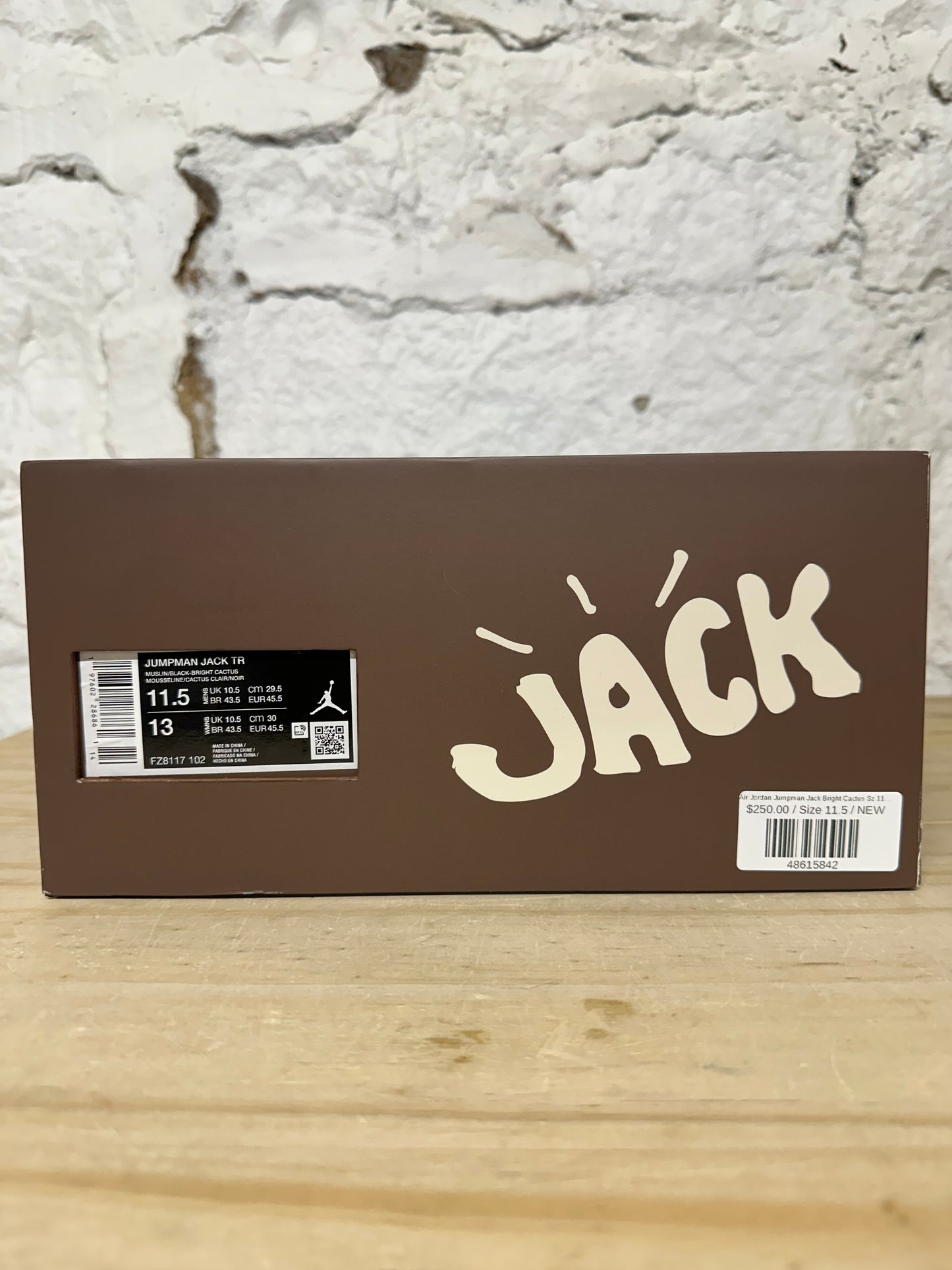 Air Jordan Jumpman Jack Travis Scott Bright Cactus Sz 11.5 DS