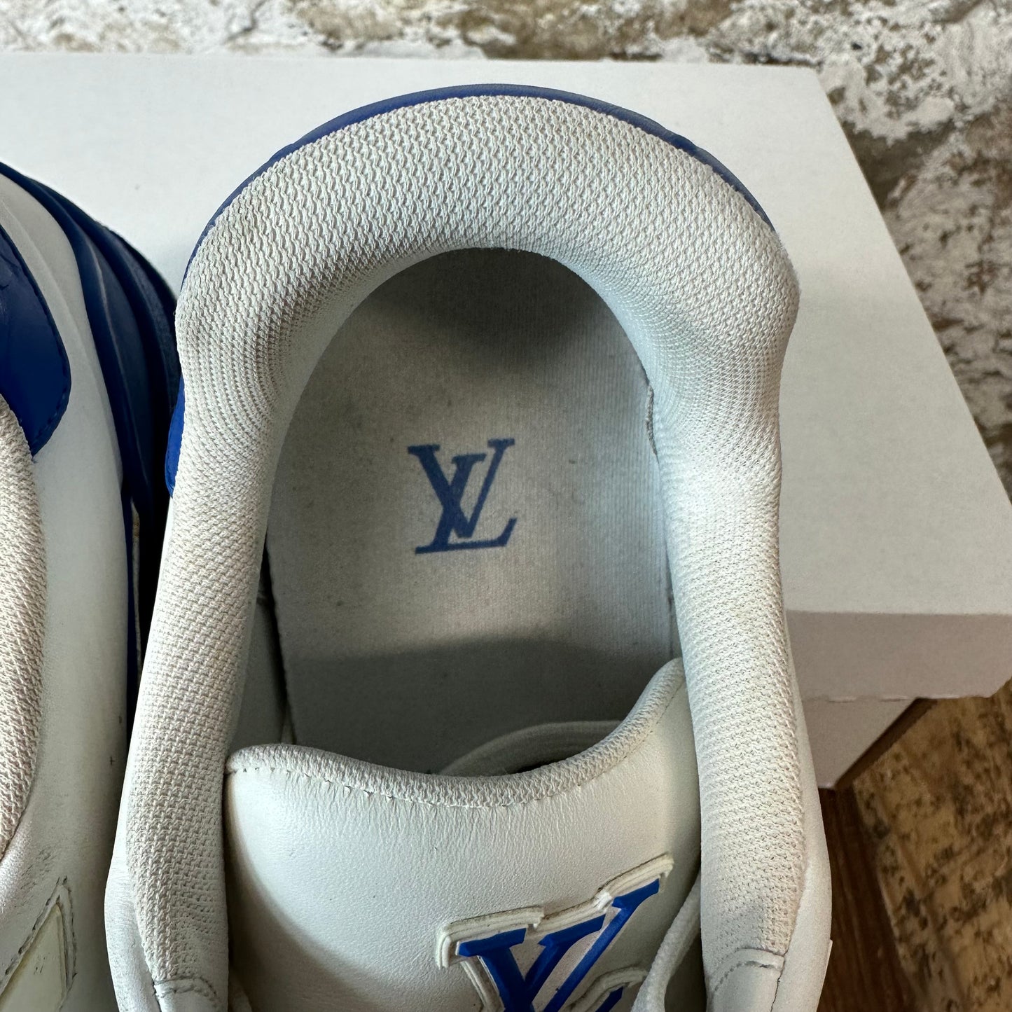 Louis Vuitton Blue White Trainer Sz 11 (9.5LV) No Box