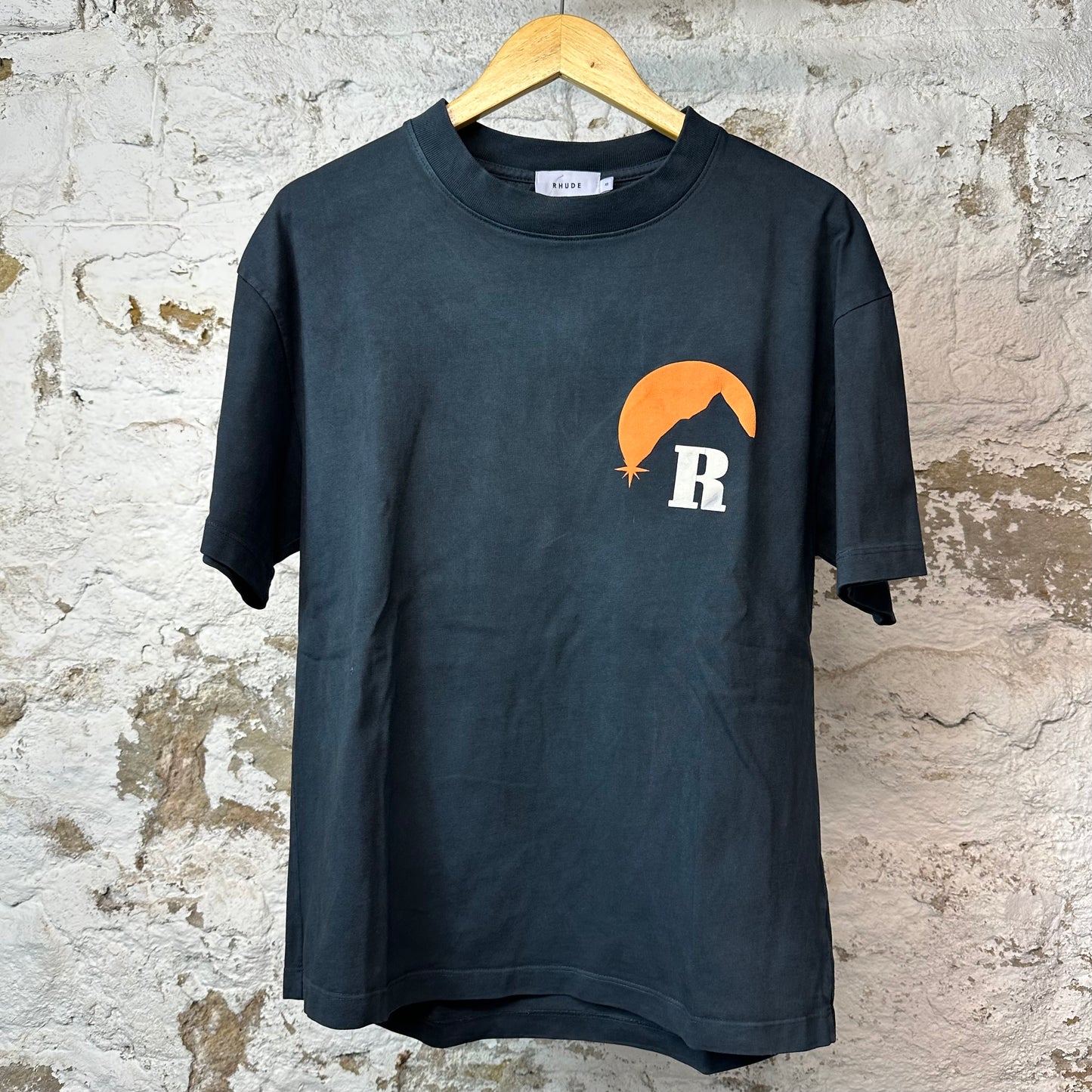 Rhude Orange Moon T-shirt Black Sz XS