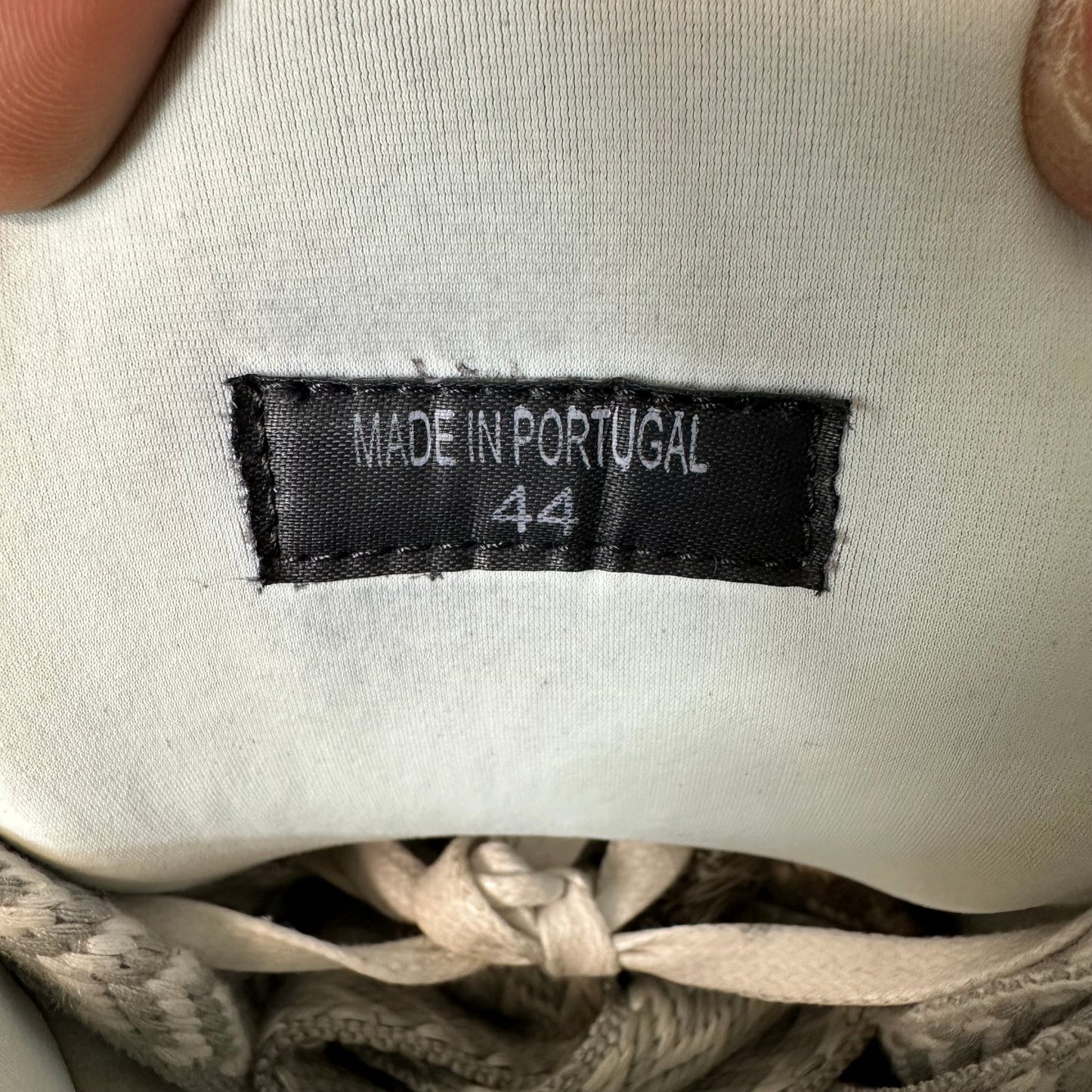 Lanvin Curb Gray White Lace Cream Sneaker Sz 11 (44)