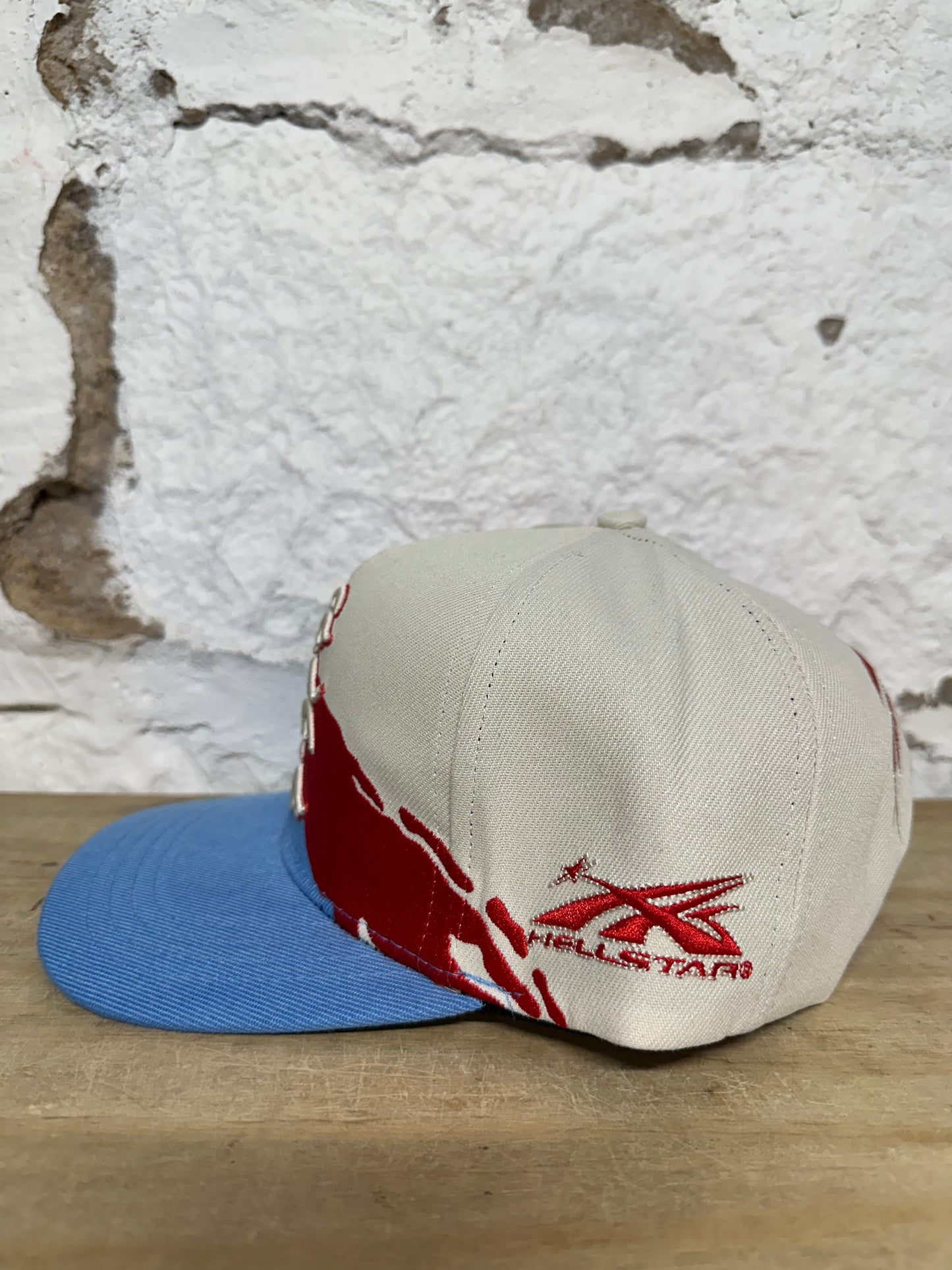 Hellstar Paintbrush Blue Red Cream Snapback Hat DS