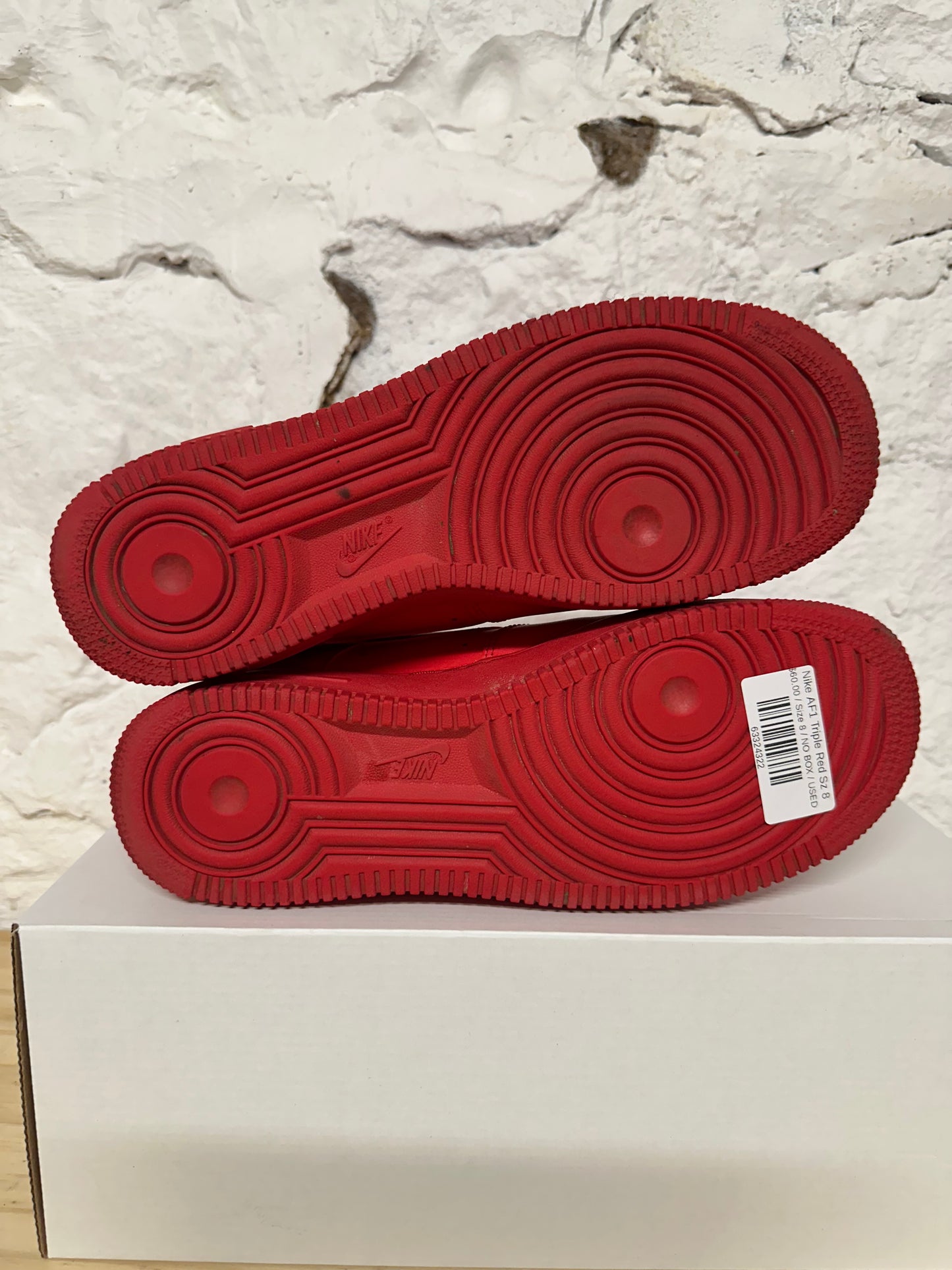 Nike Air Force 1 Low Triple Red Sz 8