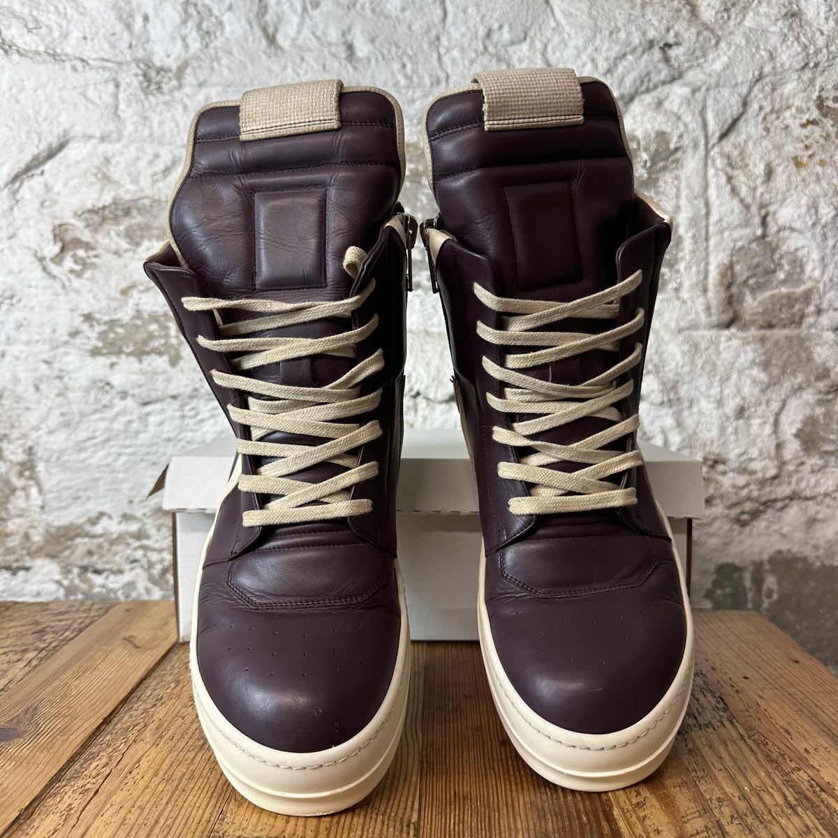 Rick Owens Geobasket Grape Milk Sneaker Sz 10 (43)
