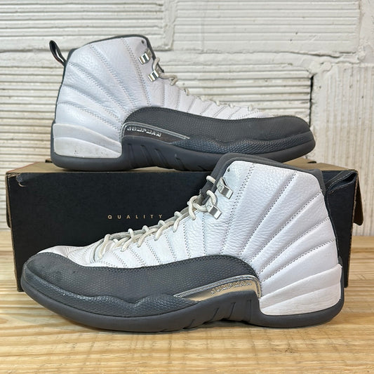 Air Jordan 12 White Dark Grey Sz 11.5