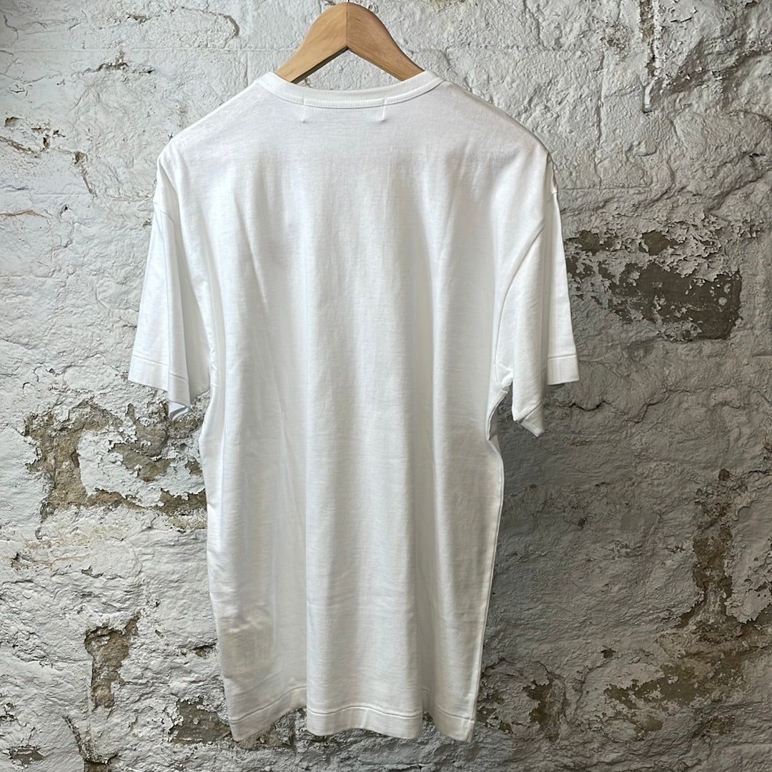 CDG Red Heart White T-Shirt Sz XXL DS