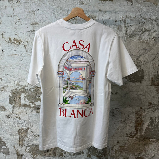 Casablanca Red Window T-shirt White Sz S