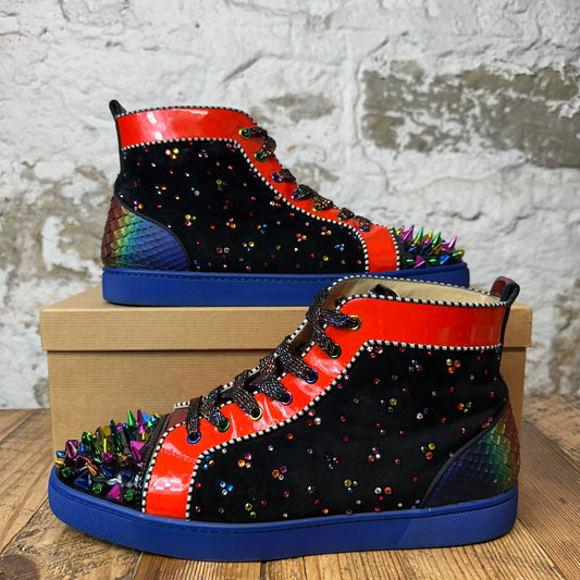 Christian Louboutin High Multicolor Gems Spike Sneaker Sz 12.5 (45.5)