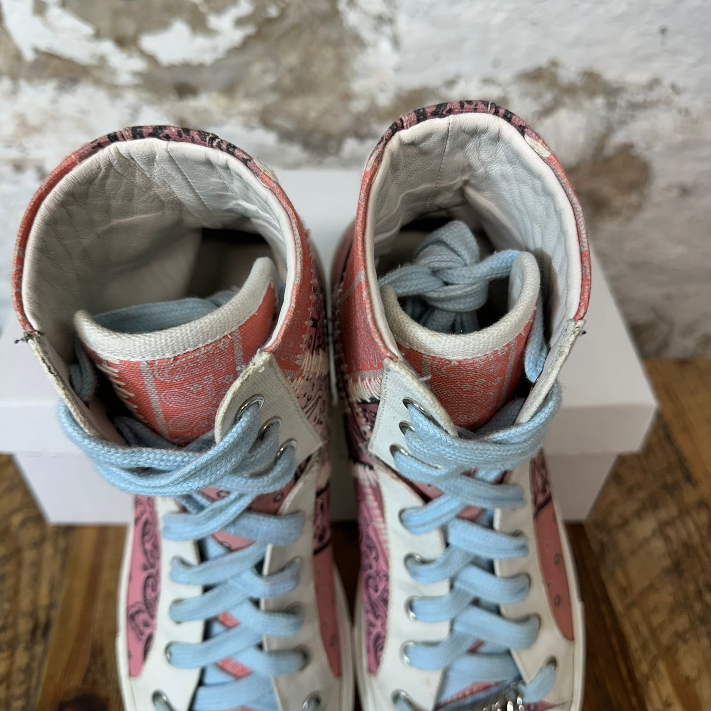 Amiri High Paisley Patchwork White Sneaker Sz 11 (44)