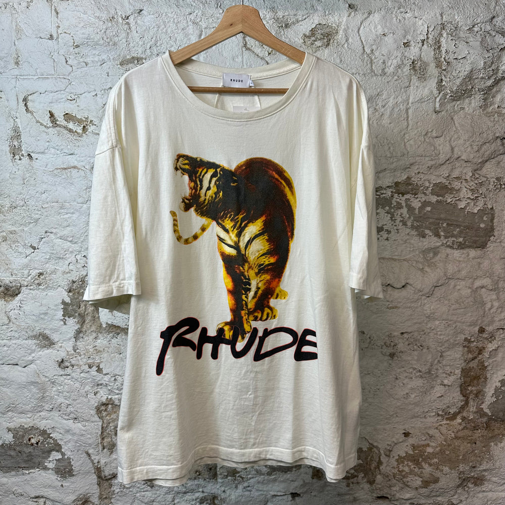 Rhude Tiger T-shirt Cream Sz XL
