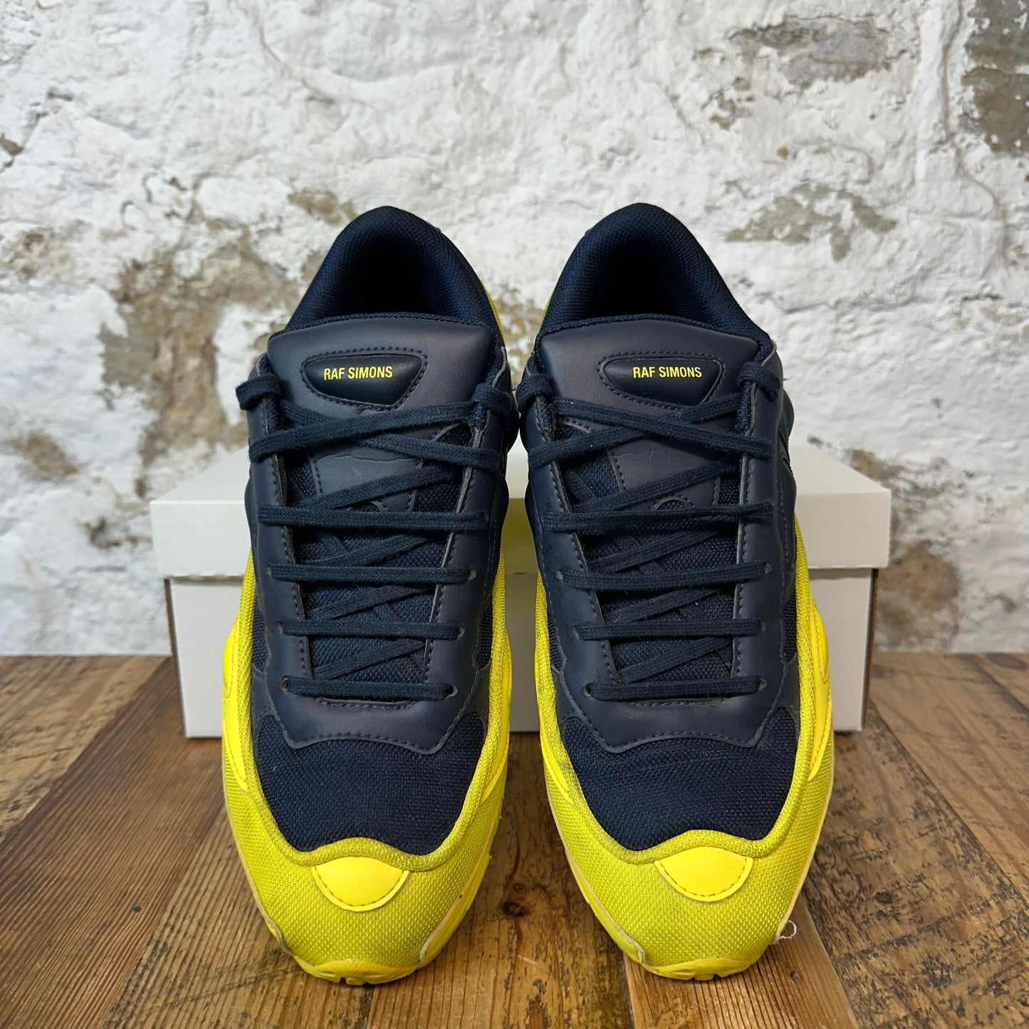 Raf Simons Yellow Navy Ozweego Sneaker Sz 10 No Box
