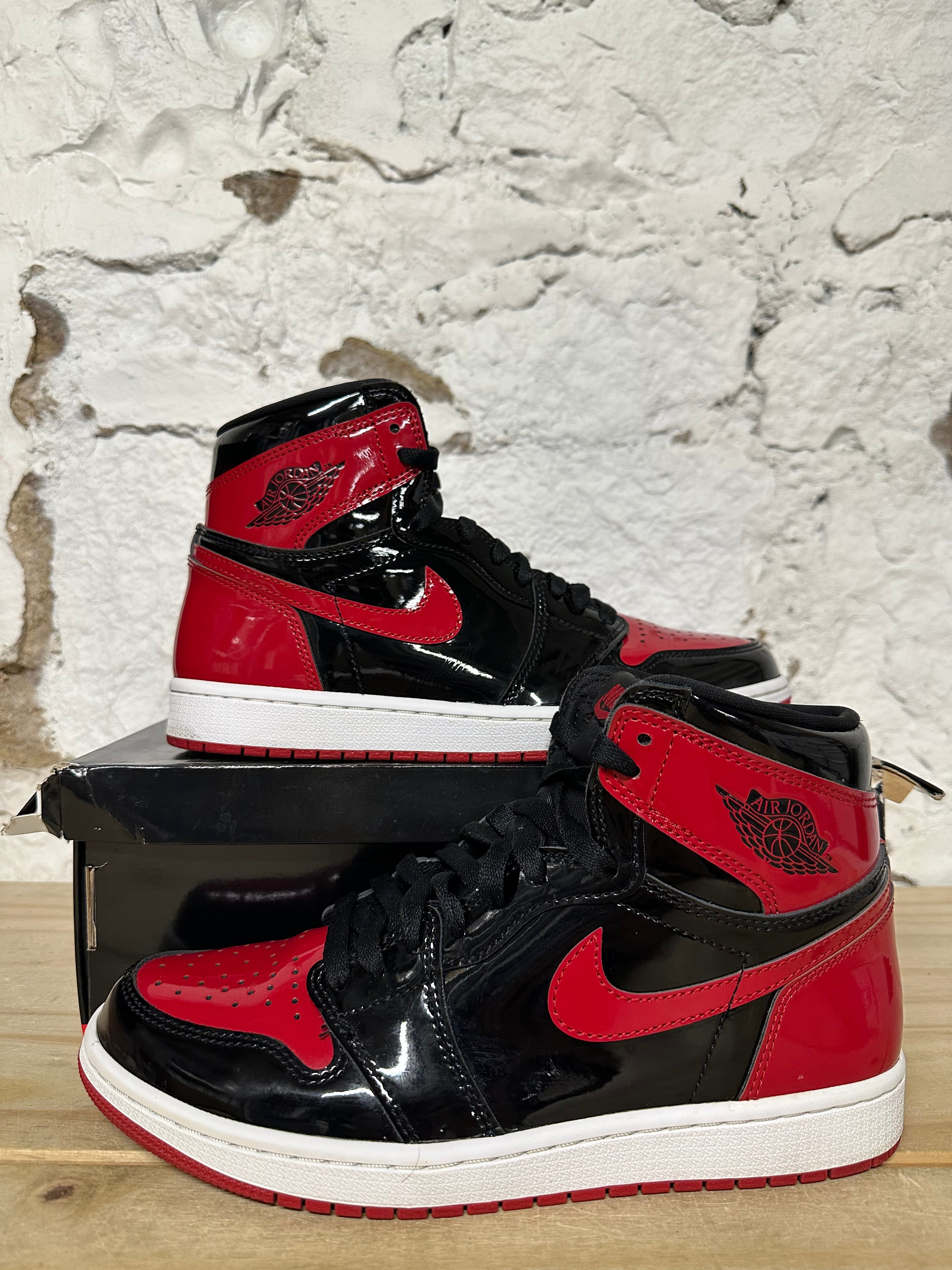 Air Jordan 1 High Patent Bred Sz 8.5
