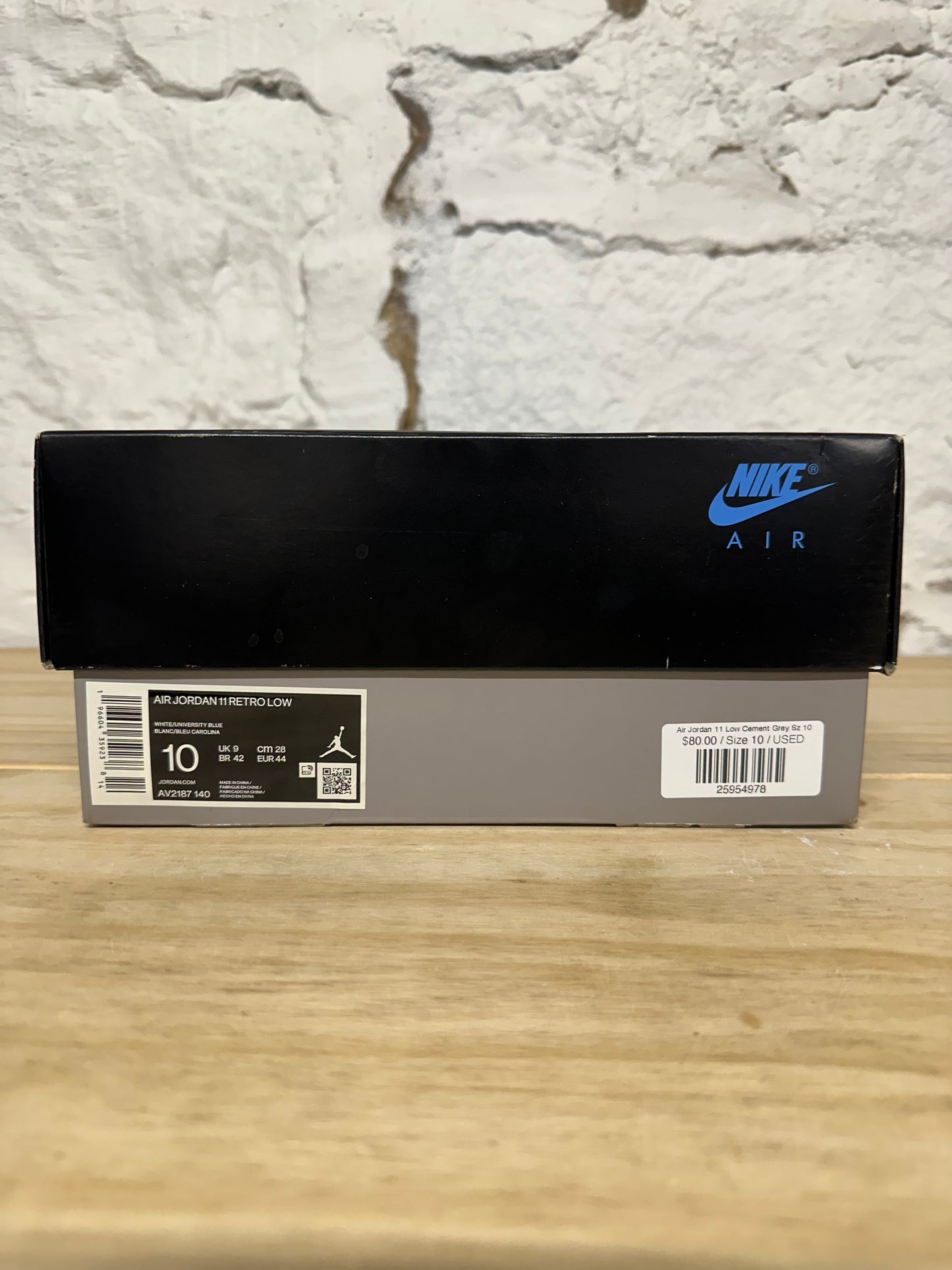 Air Jordan 11 Low Cement Grey Sz 10