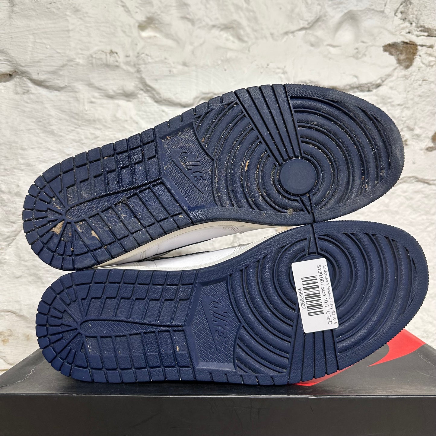 Air Jordan 1 High Metallic Navy Sz 10.5