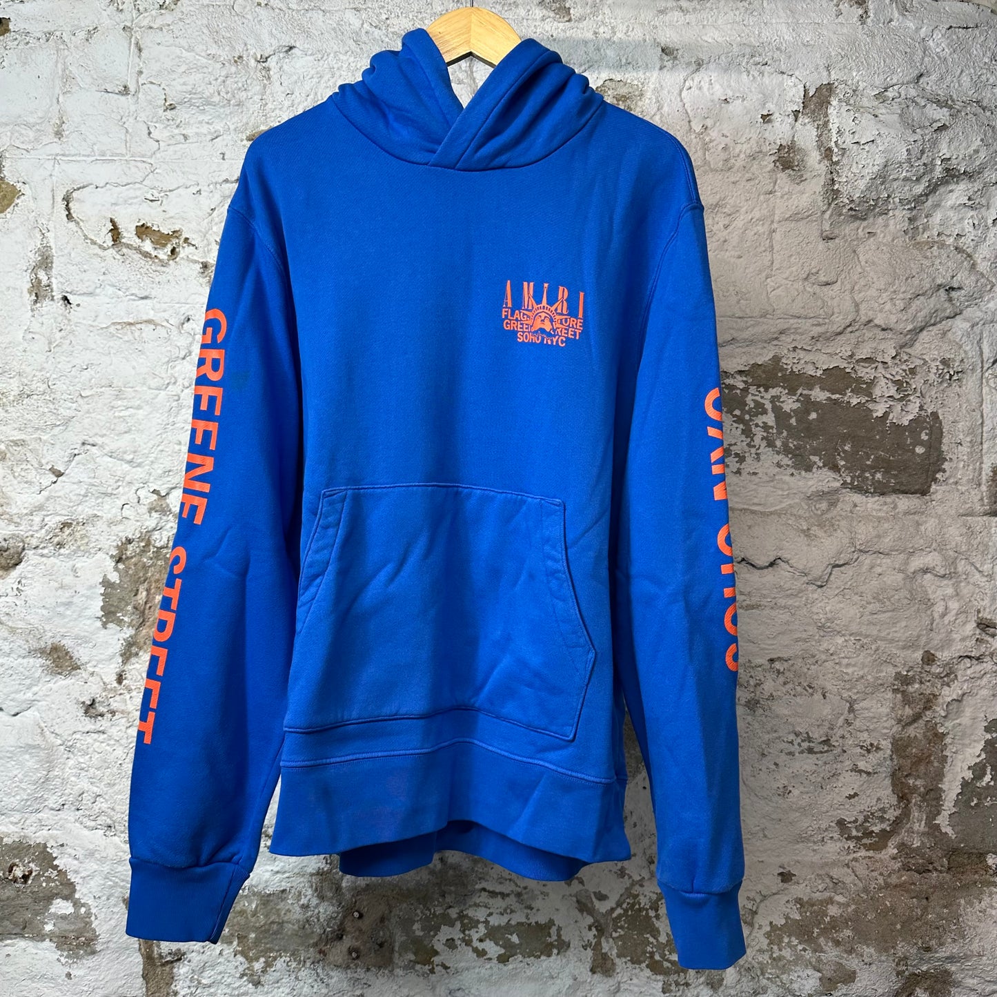 Amiri Soho Flagship Hoodie Blue Sz L