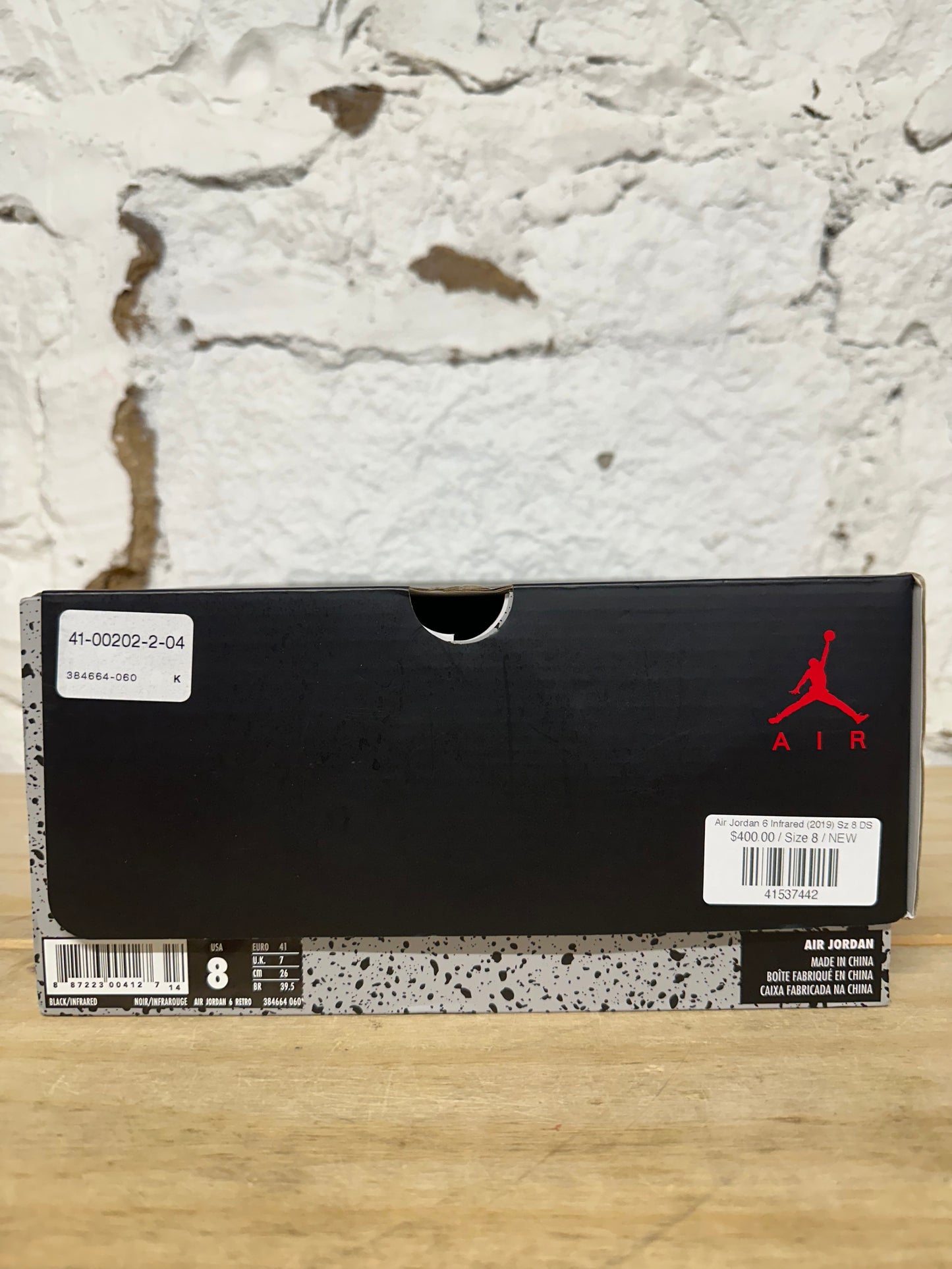 Air Jordan 6 Infrared Black (2019) Sz 8 DS