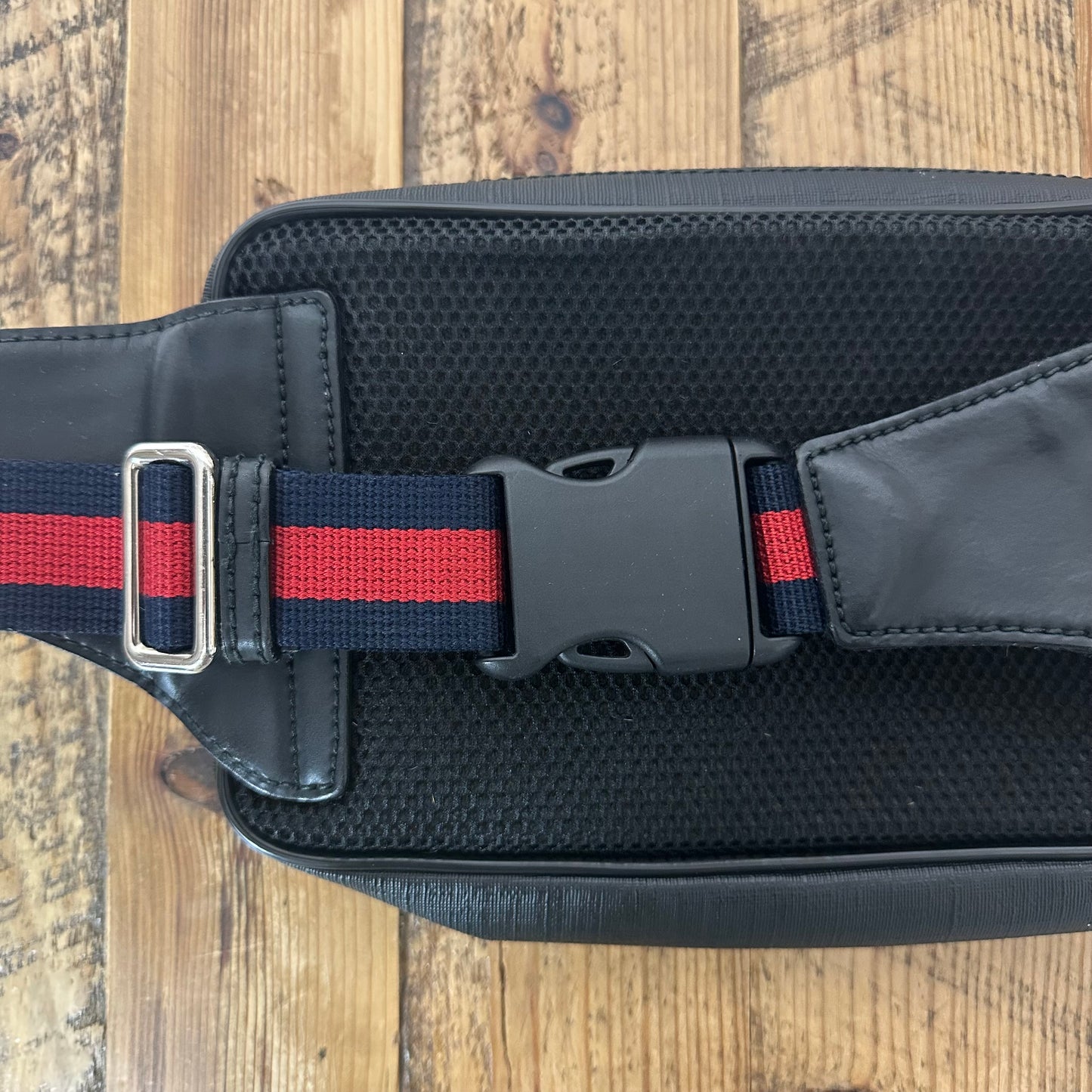 Gucci Black GG Supreme Waist Bag