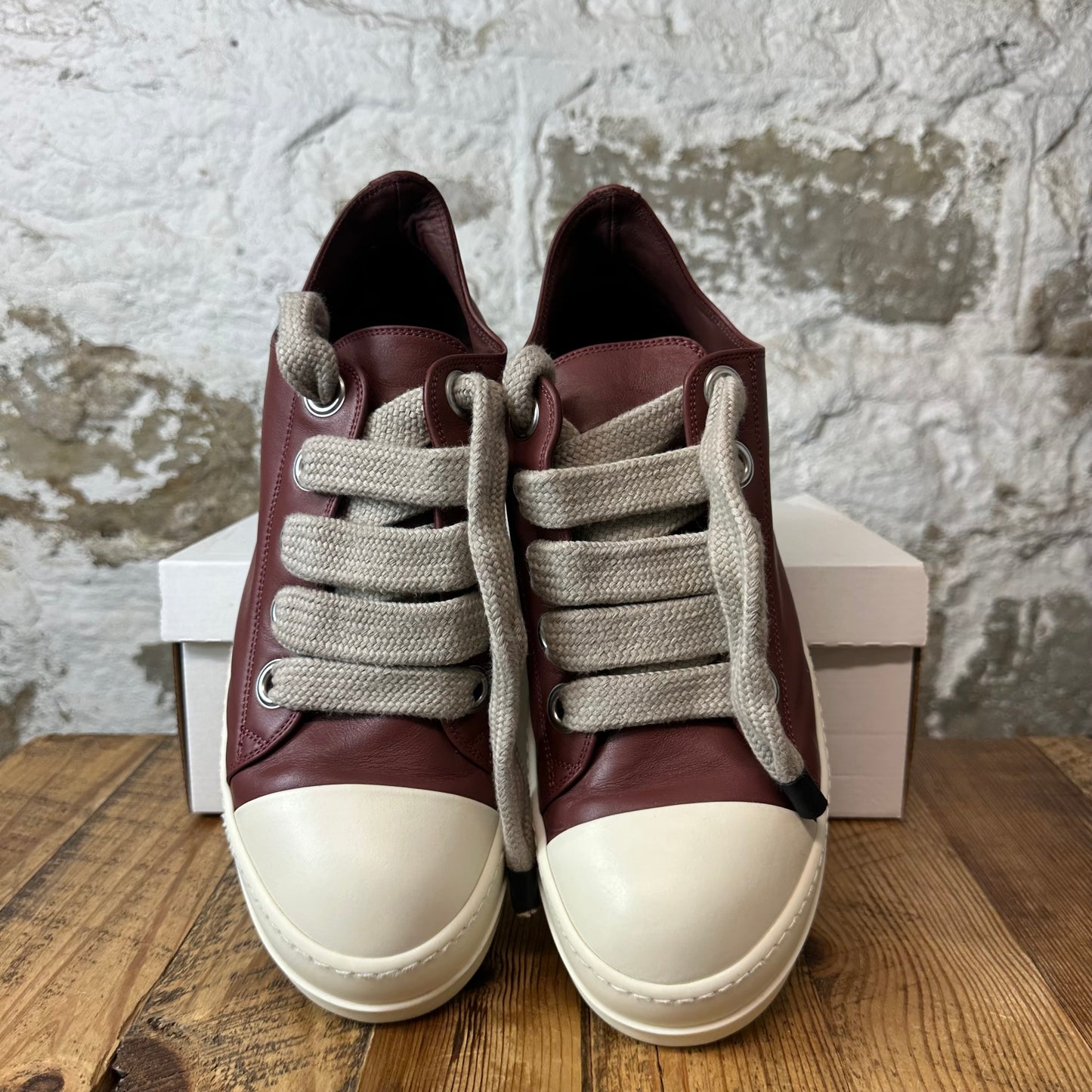 Rick Owens Jumbo Lace Concordians Milk Sneaker Sz 13 (46)