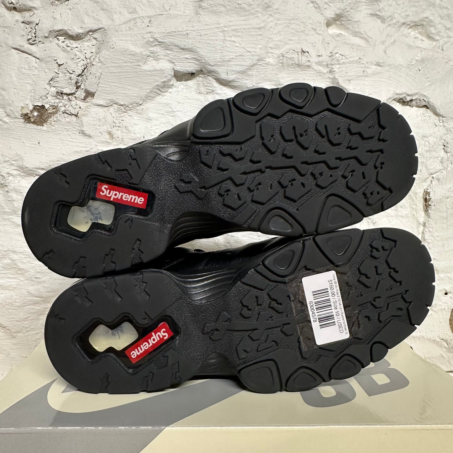 Nike SB Air Max 2 CB 94 Low Supreme Black Sz 10