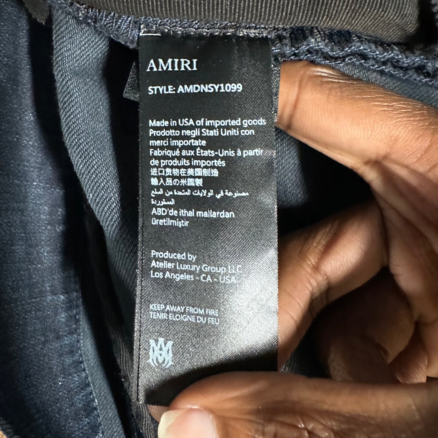 Amiri MX1 Red Suede Faded Black Denim Jeans Sz 34