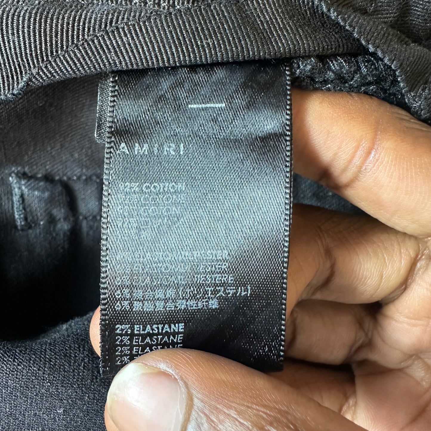 Amiri Blue Crystal Stagger Black Denim Jeans Sz 34