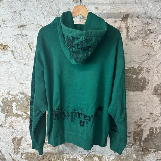 Supreme AOI Green Zip Up Hoodie Sz L