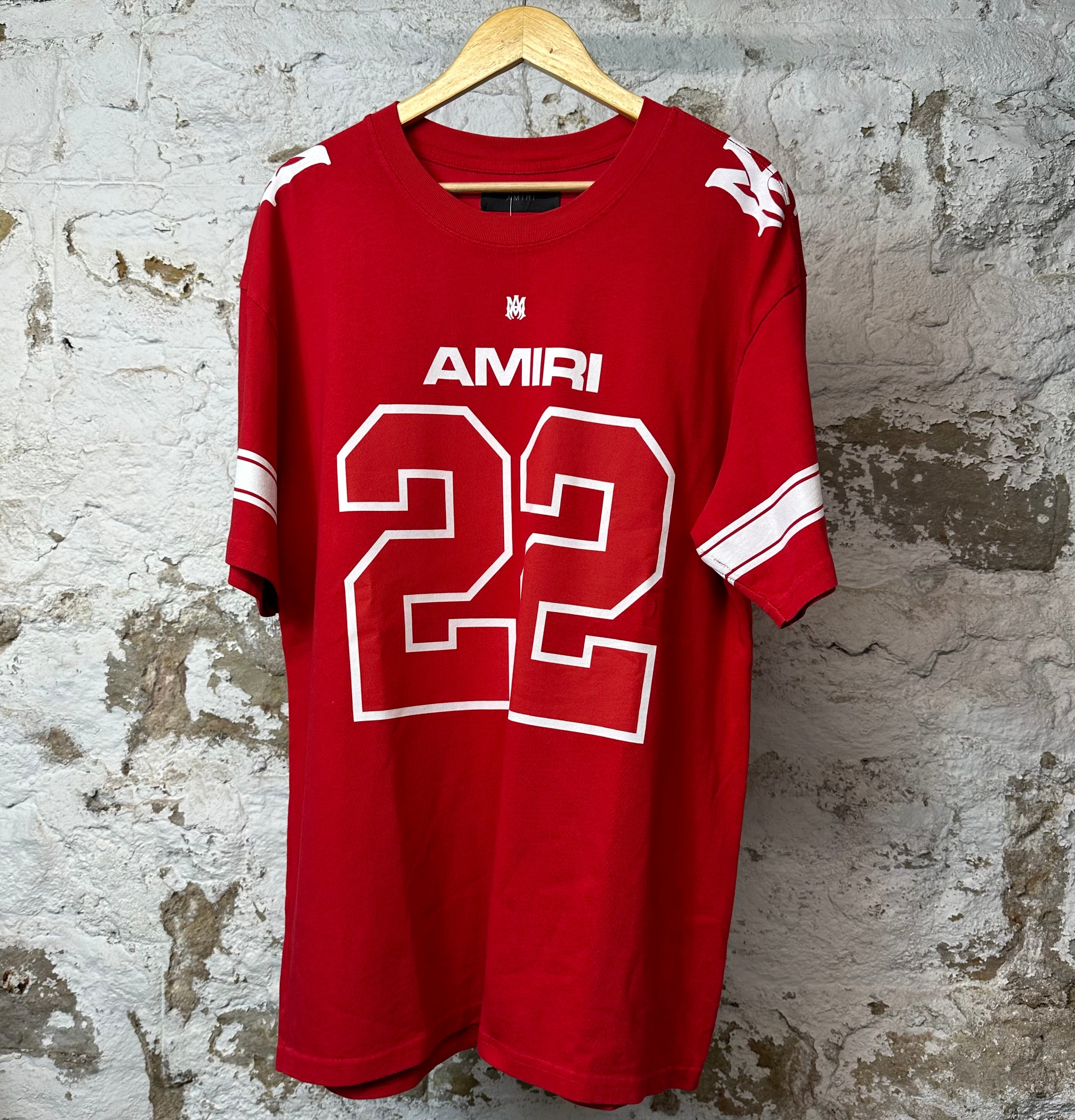 Amiri White 22 Skater T-shirt Red Sz XL