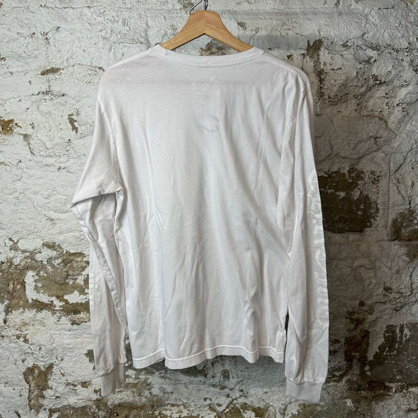 Chrome Hearts White Neck Spell White Long Sleeve Sz M