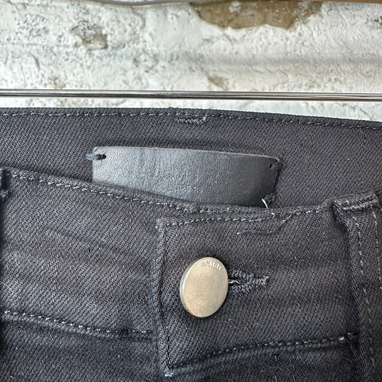 Amiri Plain Black Denim Jeans Sz 28