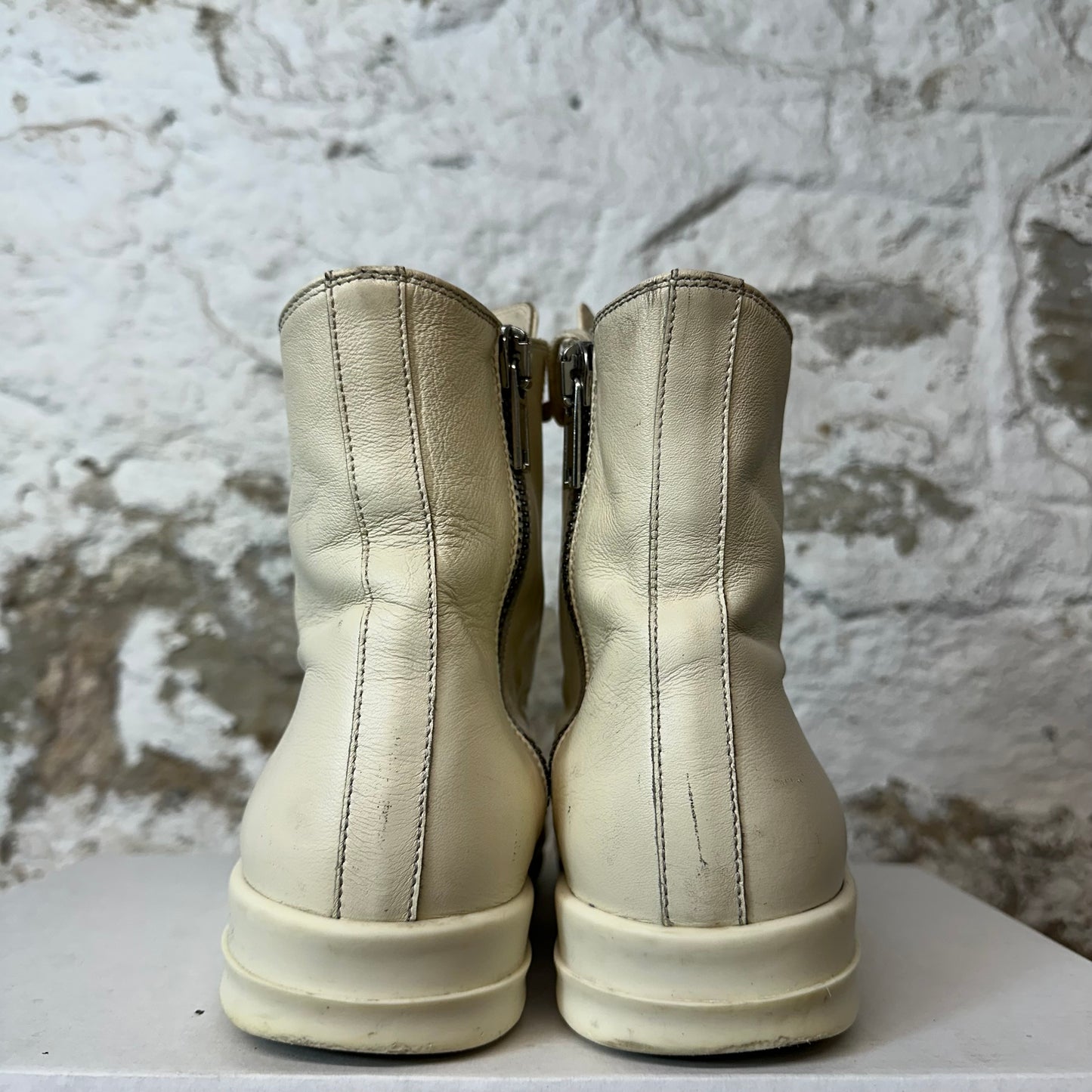 Rick Owens High Natural Milk Sneaker Sz 6 (38)
