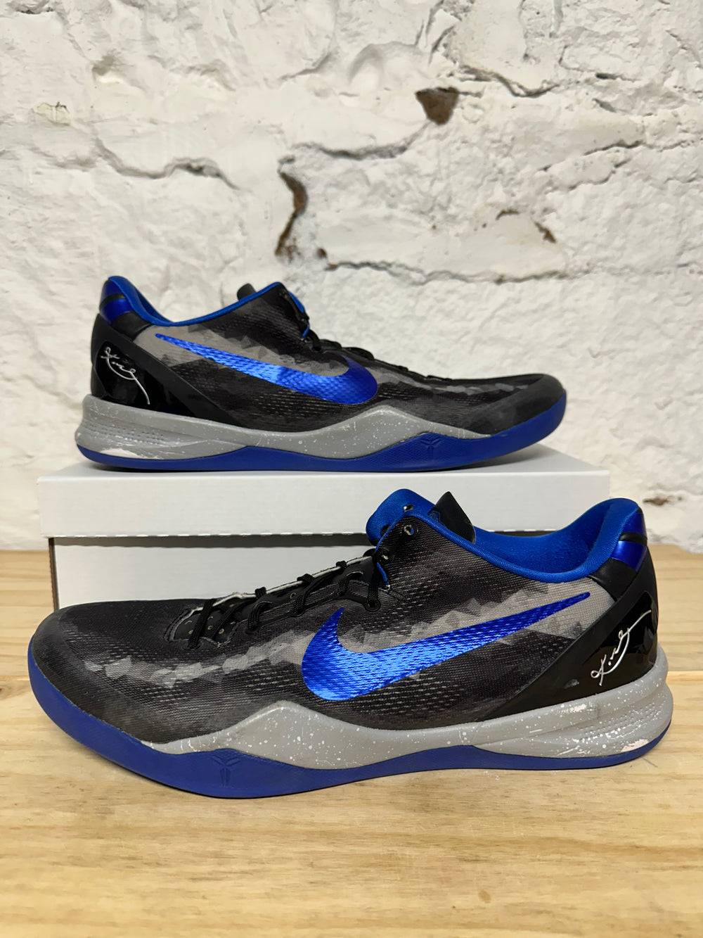 Nike Kobe 8 Nike ID Black Blue Sz 15