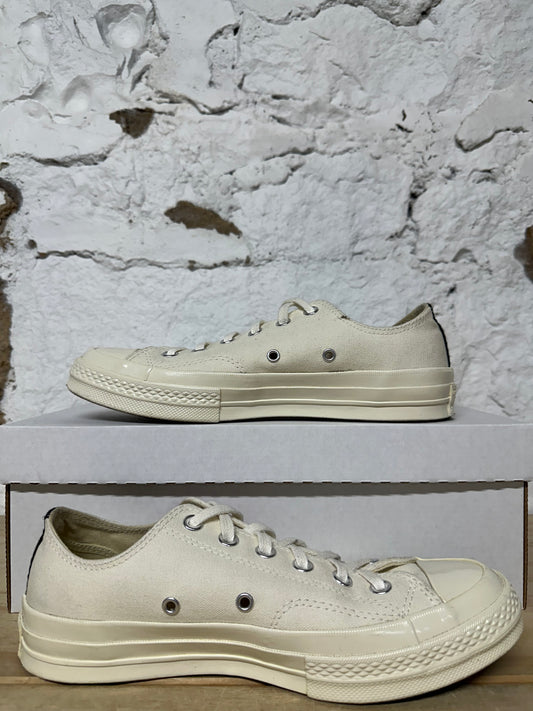 Converse CDG Low Cream Sz 7