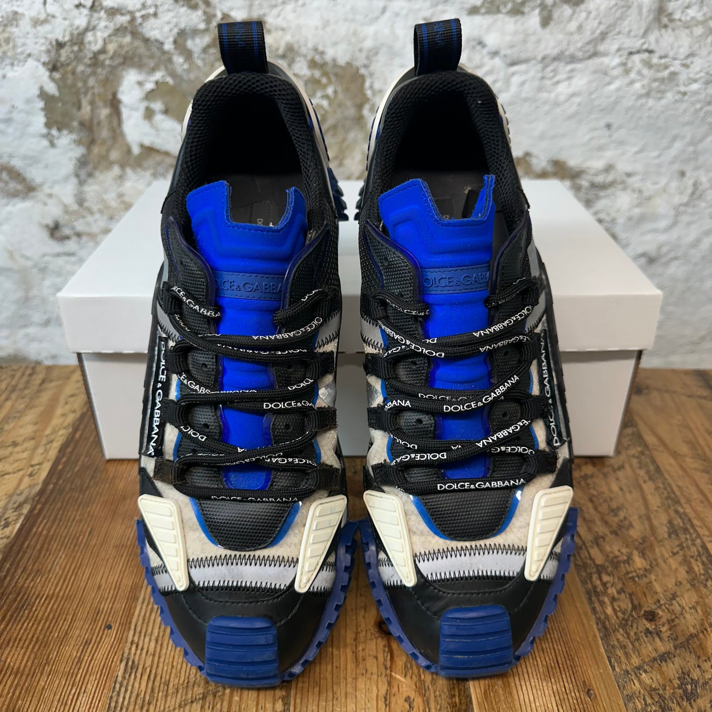 Dolce Gabbana NS1 Black White Blue Sz 10 (43) No Box