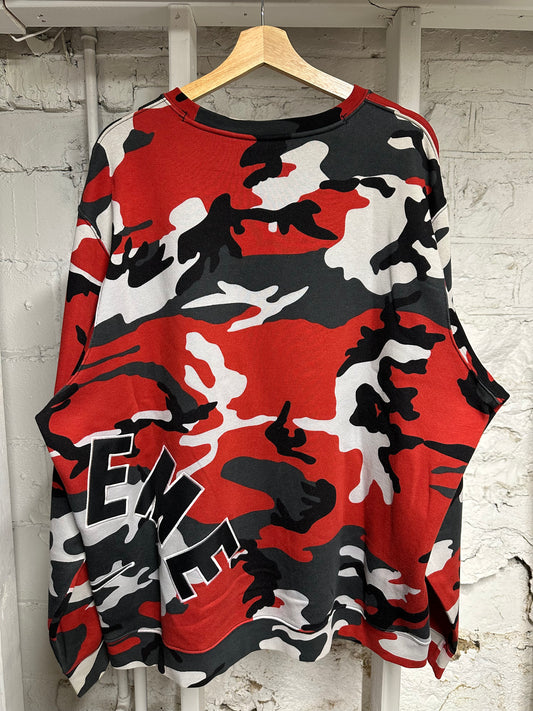 Supreme Nike Red Camo Crewneck Sz XL