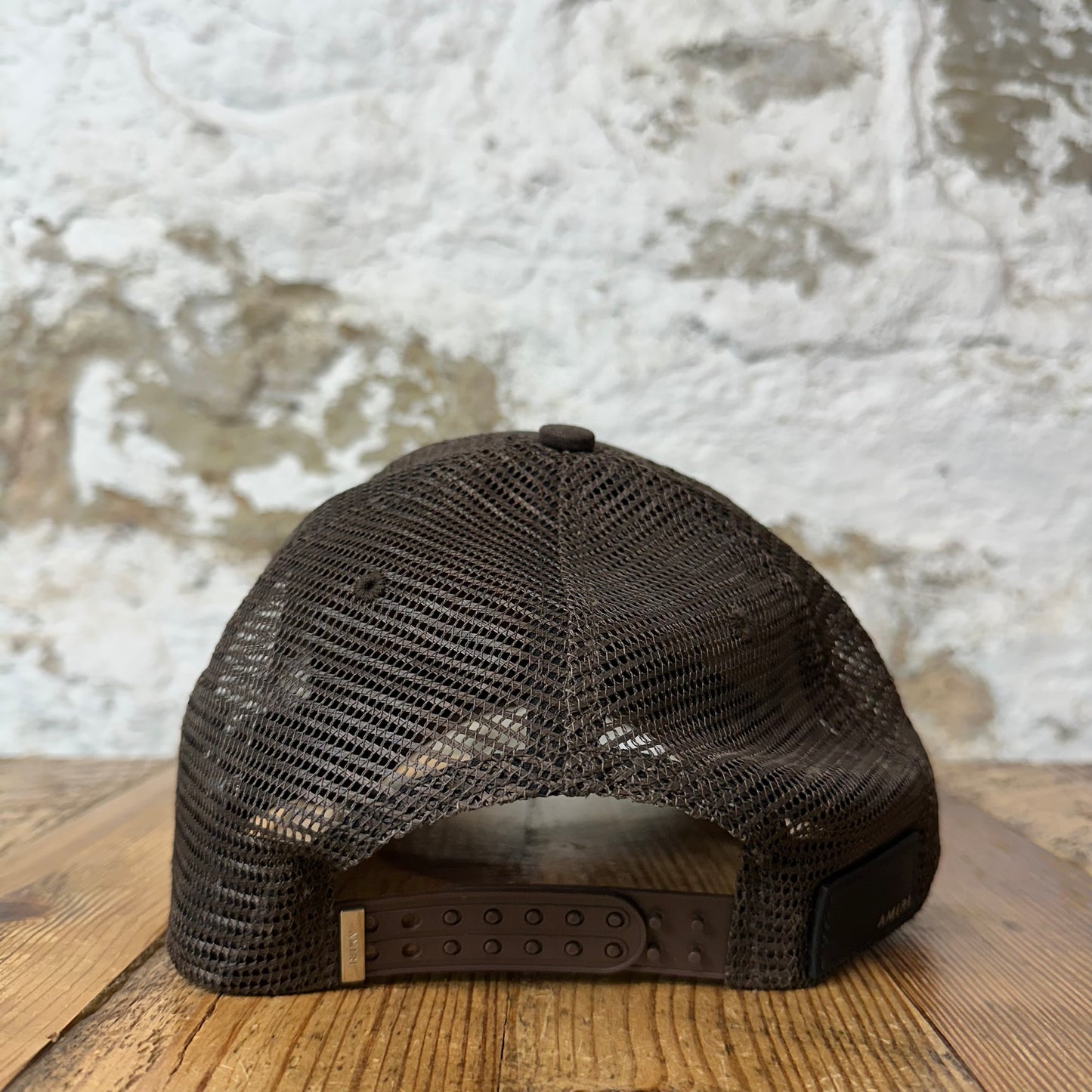 Amiri White AM Brown Trucker Hat