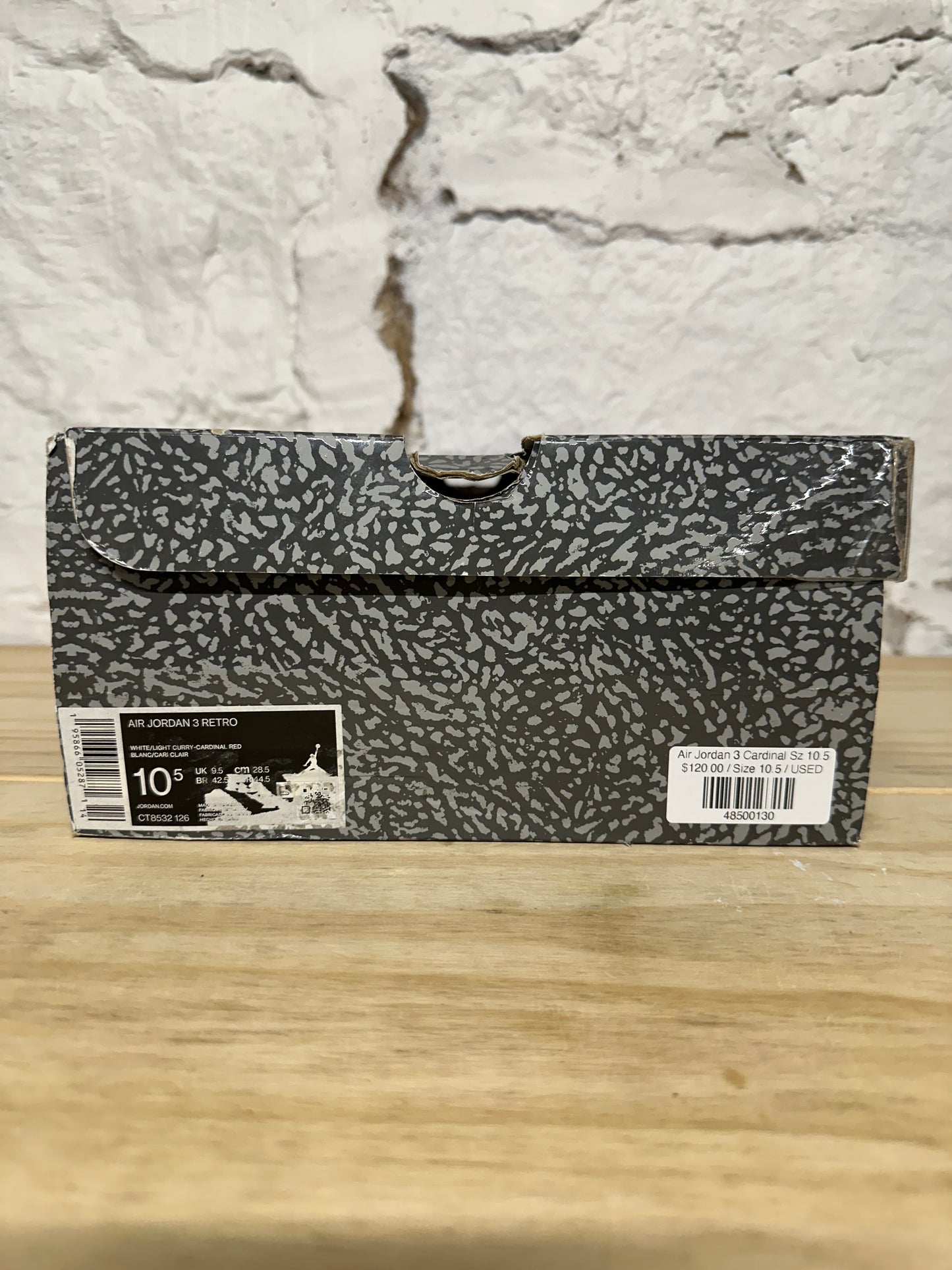 Air Jordan 3 Cardinal Sz 10.5