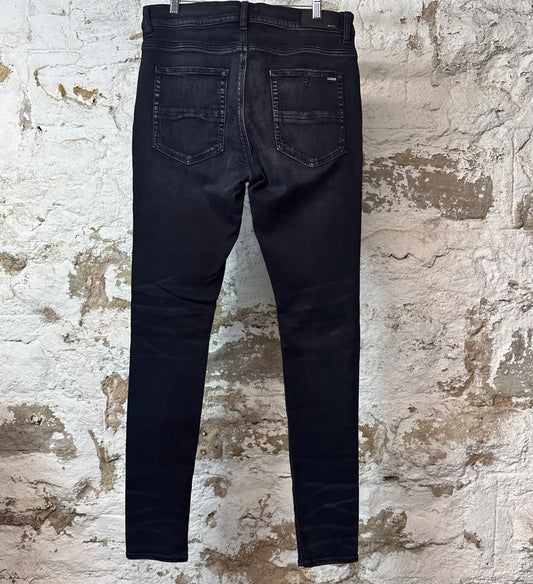 Amiri MX1 Brown Paisley Black Denim Jeans Sz 34