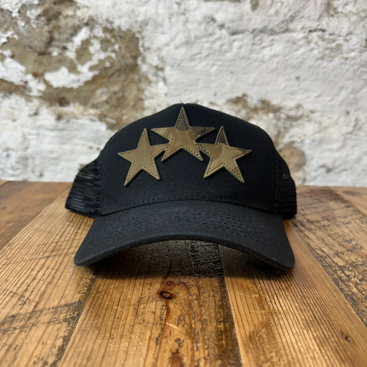 Amiri Green Camo Star Black Trucker Hat