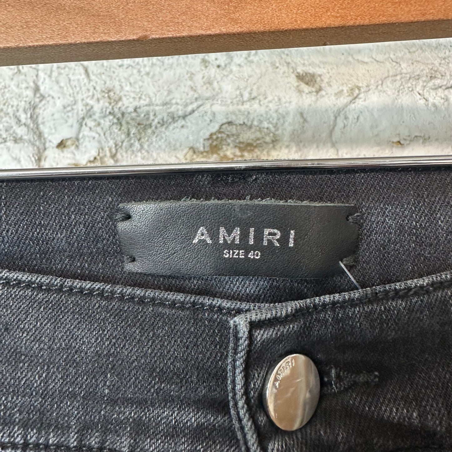 Amiri Sequen Thrasher Black Denim Jeans Sz 40
