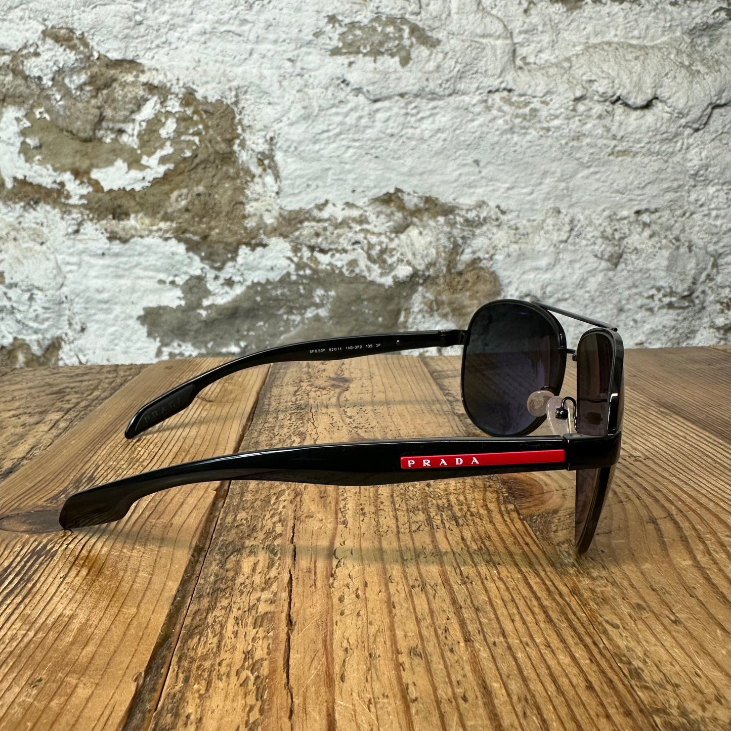 Prada Linea Rossa Black Aviator Glasses W/ Box