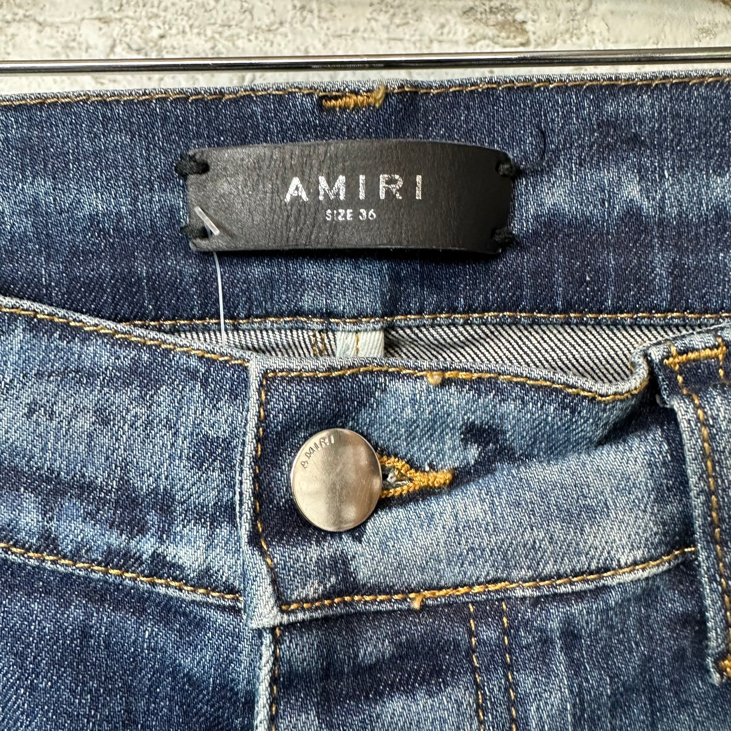 Amiri Plain Dark Blue Denim Jeans Sz 36